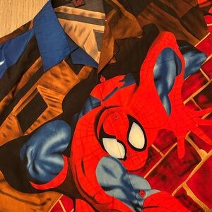 Spiderman Graphic Shirt with Red and Black Accents